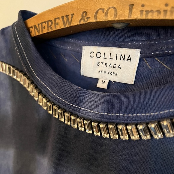 Collina Strada Gemstone Navy Floral T-shirt - Picture 2 of 4